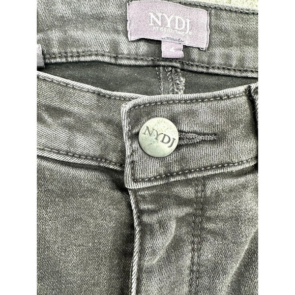 NYDJ Ami Skinny Jeans Women Size 4 Gray Studded Stretch Lift Tuck Slim Fit Denim - Picture 3 of 11